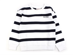 Kids ONLY bright white/night sky striped sweatshirt